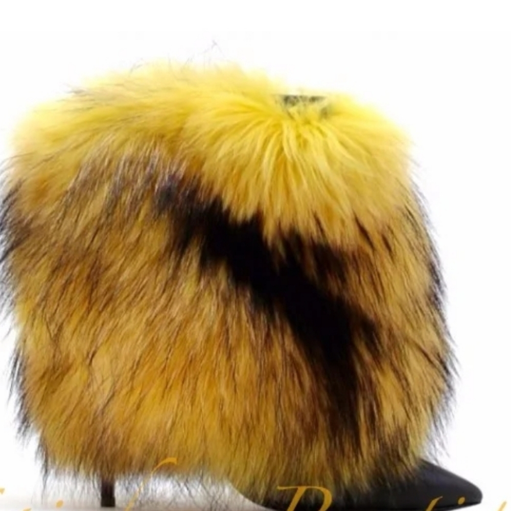 Genuine Fox Fur stiletto bootie